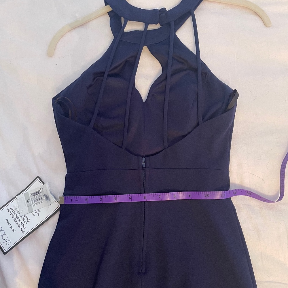 Navy Blue Mini Sexy Cocktail Dress - Picture 5 of 8
